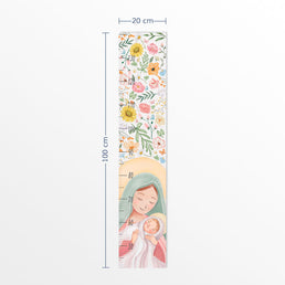 Régua de Crescimento Nossa Senhora com Flores Color