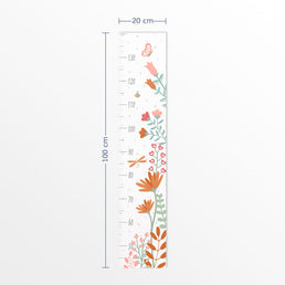 Régua de Crescimento Floral Moderno Tons Terrosos