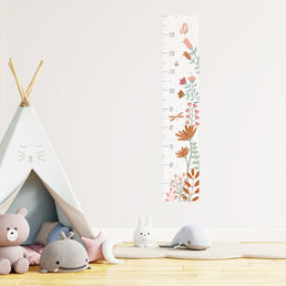 Régua de Crescimento Floral Moderno Tons Terrosos