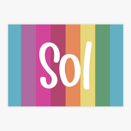 Quadro Infantil Faixas Coloridas com Nome Color