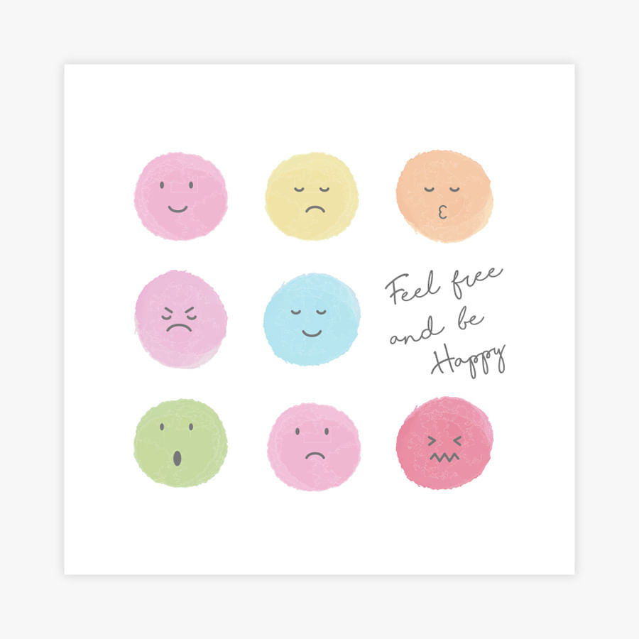 Quadro Infantil Feel Free and Be Happy Pink