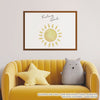 Quadro Infantil Sol Feeling Good Amarelo Horizontal