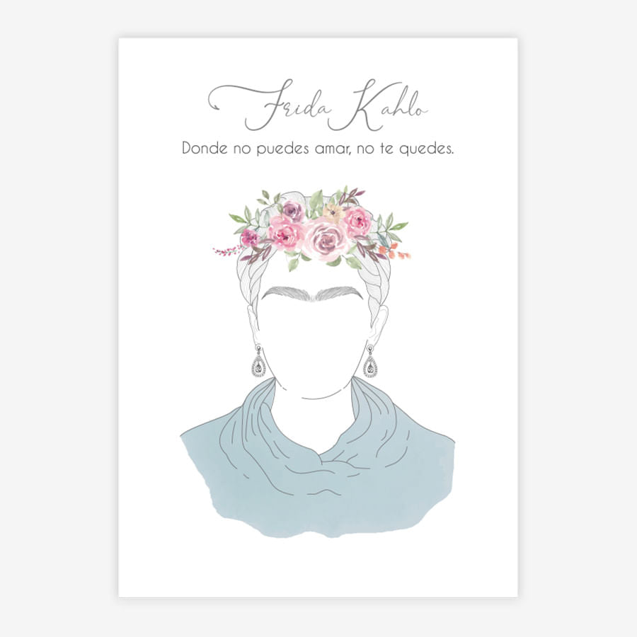 Quadro Frida Kahlo Azul