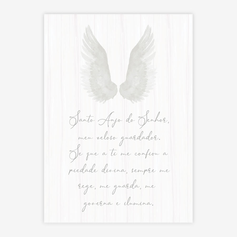 Quadro Infantil Oração Santo Anjo Rose