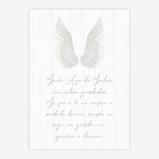 Quadro Infantil Oração Santo Anjo Rose