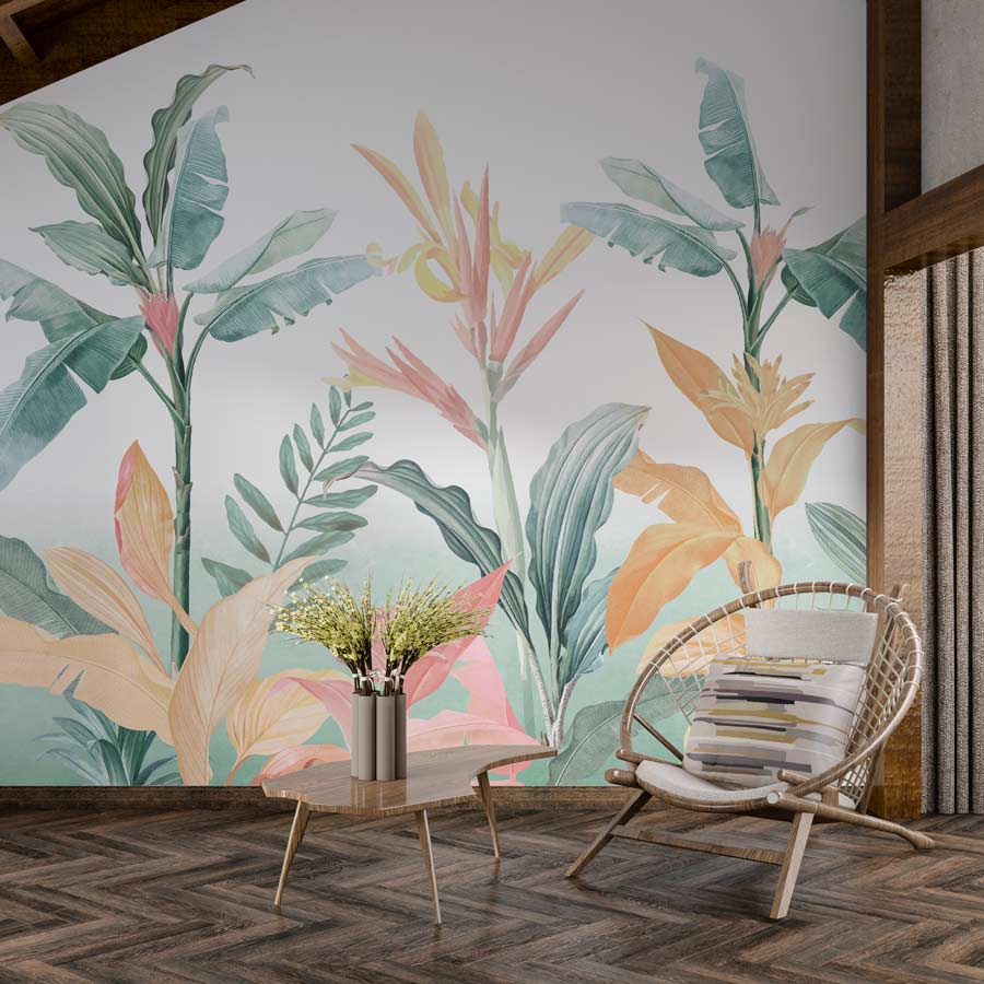 Papel de Parede Folhas Candy - Mural