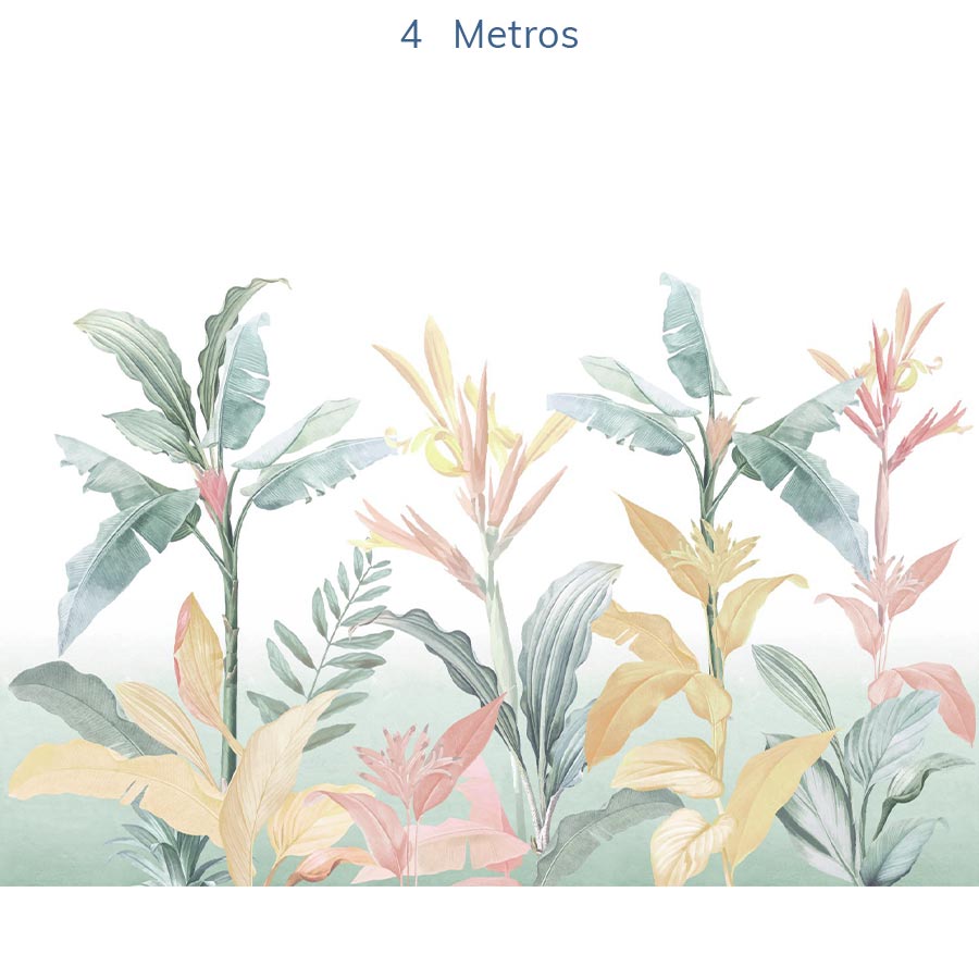 Papel de Parede Folhas Candy - Mural