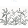 Papel de Parede Folhas Tropical Preto e Branco - Mural