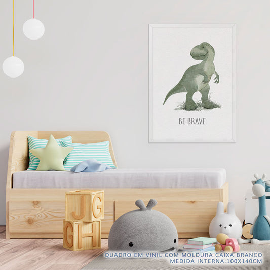 Quadro Infantil T-rex Be Brave