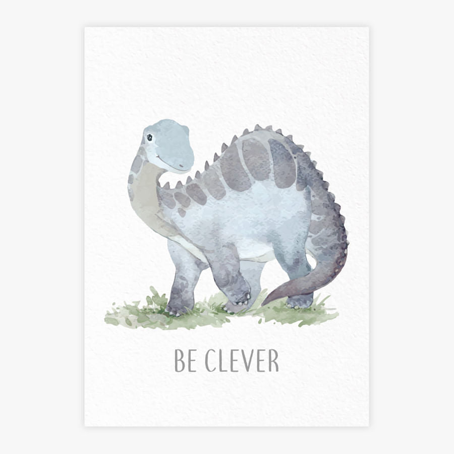 Quadro Infantil Brontossauro Be Clever