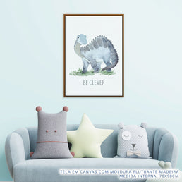 Quadro Infantil Brontossauro Be Clever