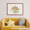 Quadro Infantil Stegosaurus Be Happy
