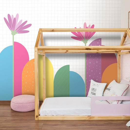 Papel de Parede Infantil Montanha Colorida - Mural