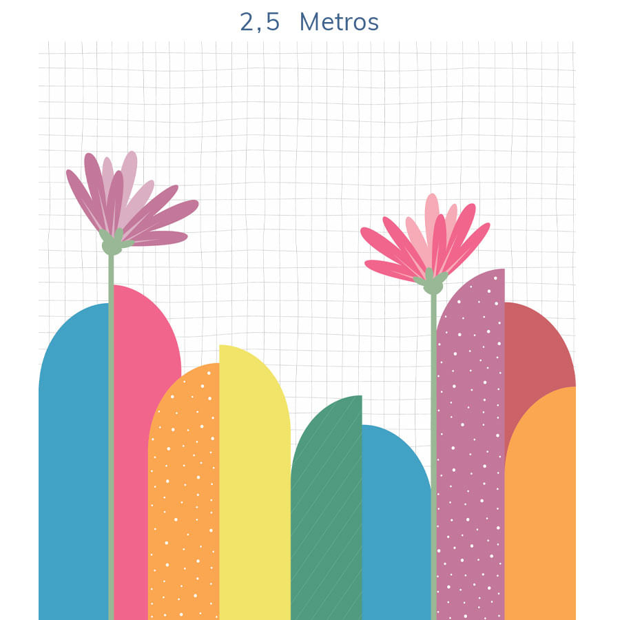 Papel de Parede Infantil Montanha Colorida - Mural