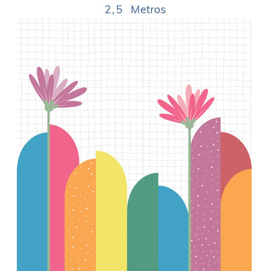 Papel de Parede Infantil Montanha Colorida - Mural