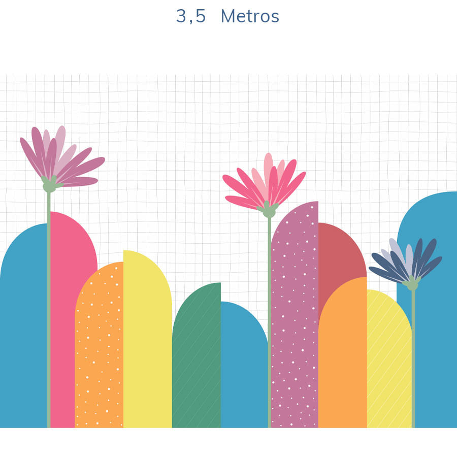 Papel de Parede Infantil Montanha Colorida - Mural