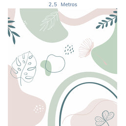 Papel de Parede Infantil Abstrato Costela de Adão Rosa - Mural