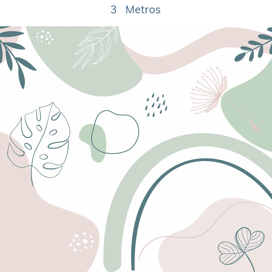 Papel de Parede Infantil Abstrato Costela de Adão Rosa - Mural