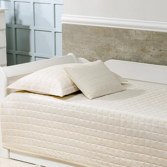 Porta Travesseiro Quadradinho Bege