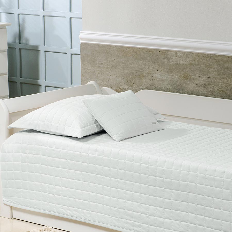 Porta Travesseiro Quadradinho Cru