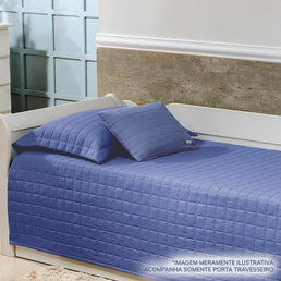 Porta Travesseiro Quadradinho Jeans