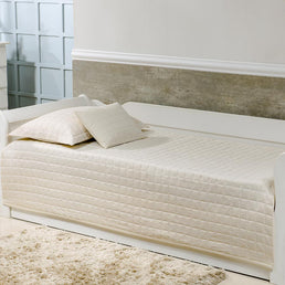 Kit Colcha Quadradinho Bege - 2 Peças