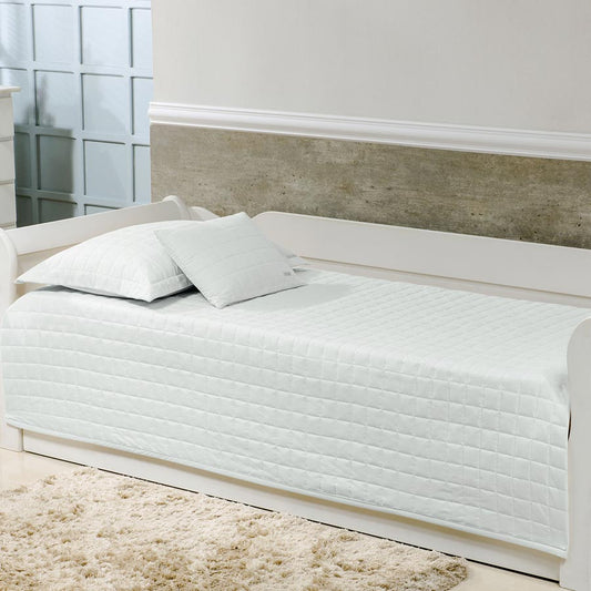 Kit Colcha Quadradinho Cru - 2 Peças