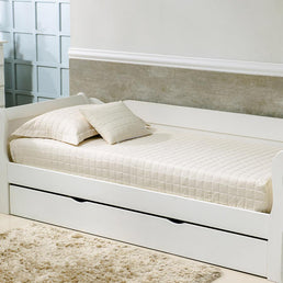 Colcha Com Elástico Quadradinho - Bege