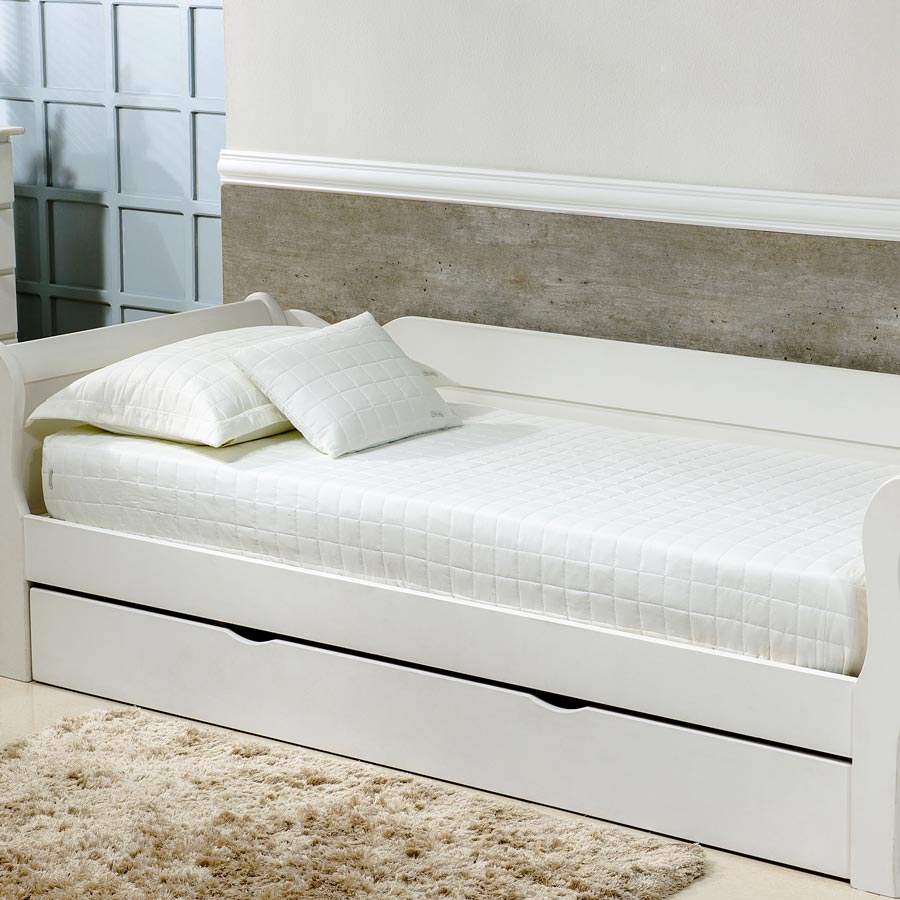 Colcha Com Elástico Quadradinho - Cru