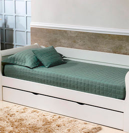 Colcha Com Elástico Quadradinho - Verde Seco