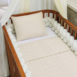 Colcha para Berço Quadradinho Bege