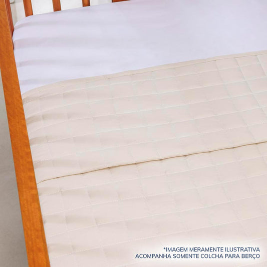 Colcha para Berço Quadradinho Bege