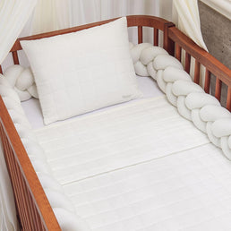 Colcha para Berço Quadradinho Cru