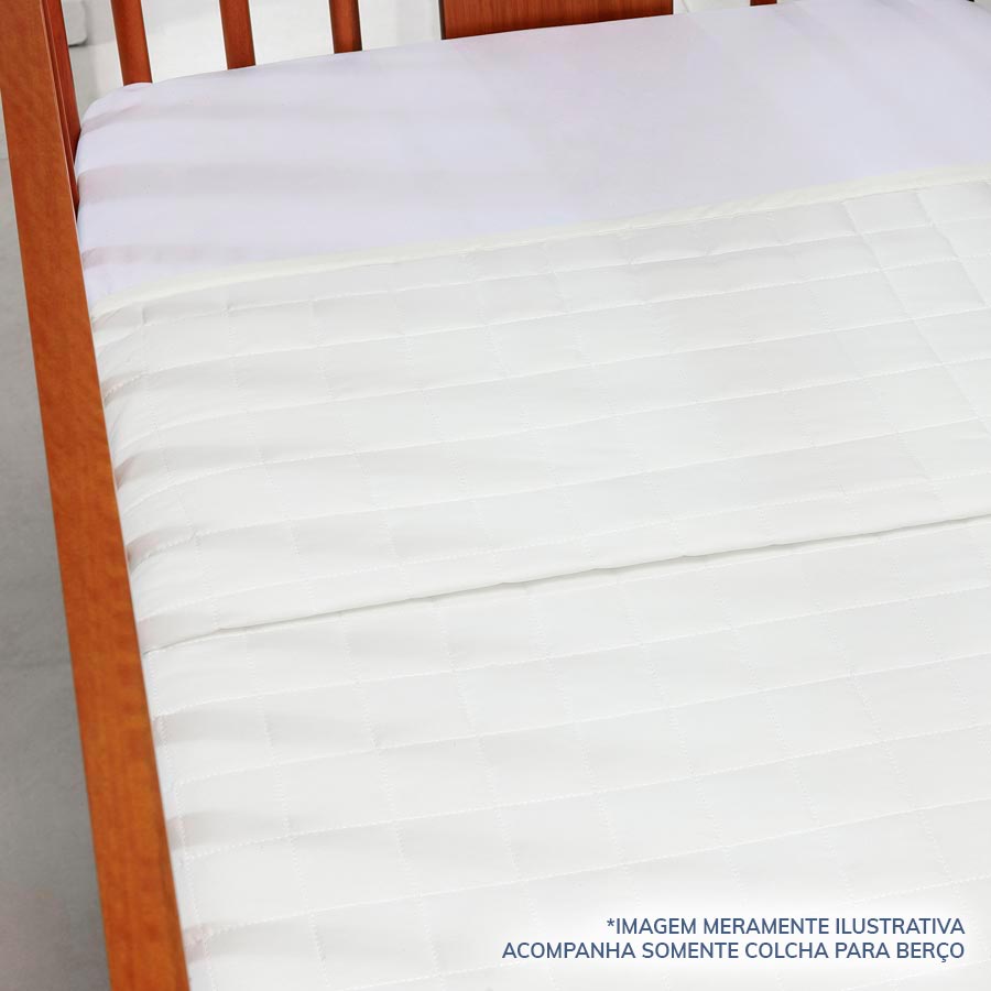 Colcha para Berço Quadradinho Cru