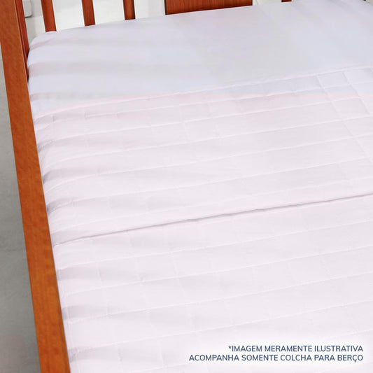 Colcha para Berço Quadradinho Branco