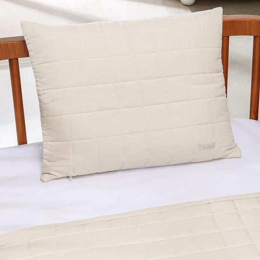 Almofada Retangular Quadradinho Bege