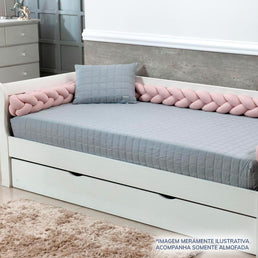 Almofada Retangular Quadradinho Cinza