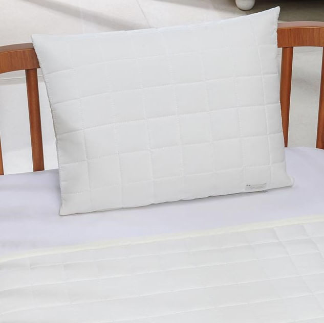 Almofada Retangular Quadradinho Cru