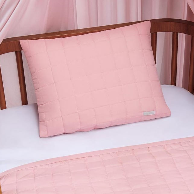 Almofada Retangular Quadradinho Rosa Chá