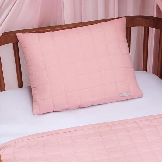Almofada Retangular Quadradinho Rosa Chá