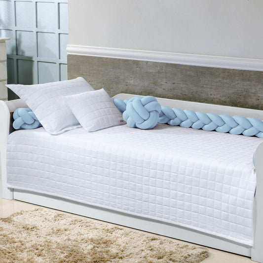 Trança 4M Para Berço e Cama Azul Claro