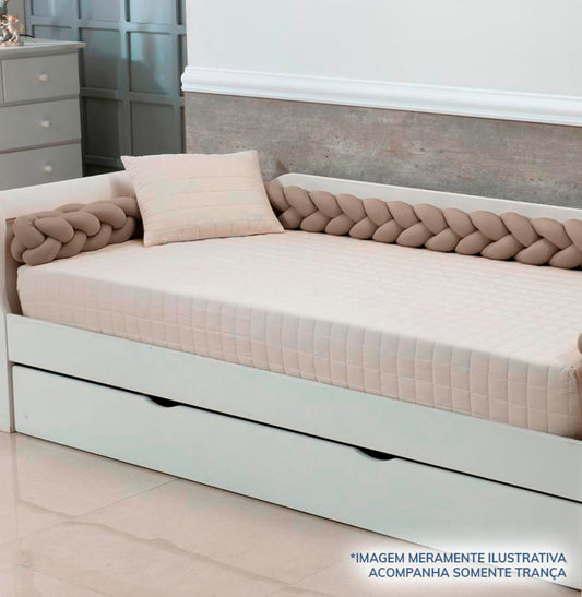 Trança 4m para Berço e Cama Bege