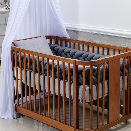 Trança 4m para Berço e Cama Cinza