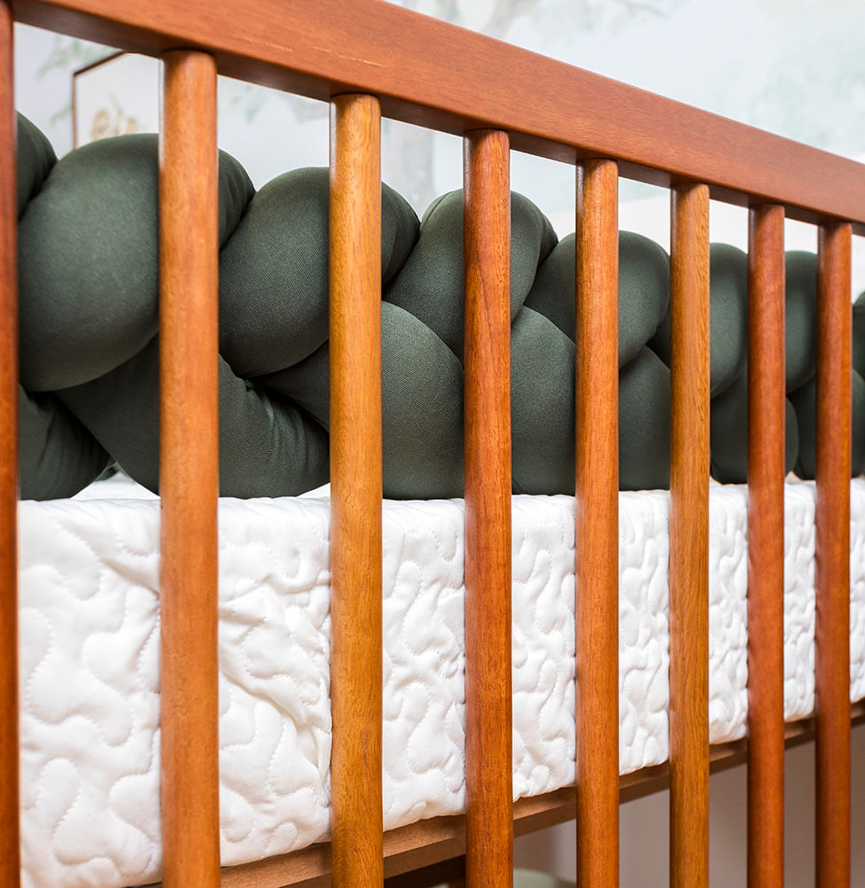 Trança 4m para Berço e Cama - Verde Militar