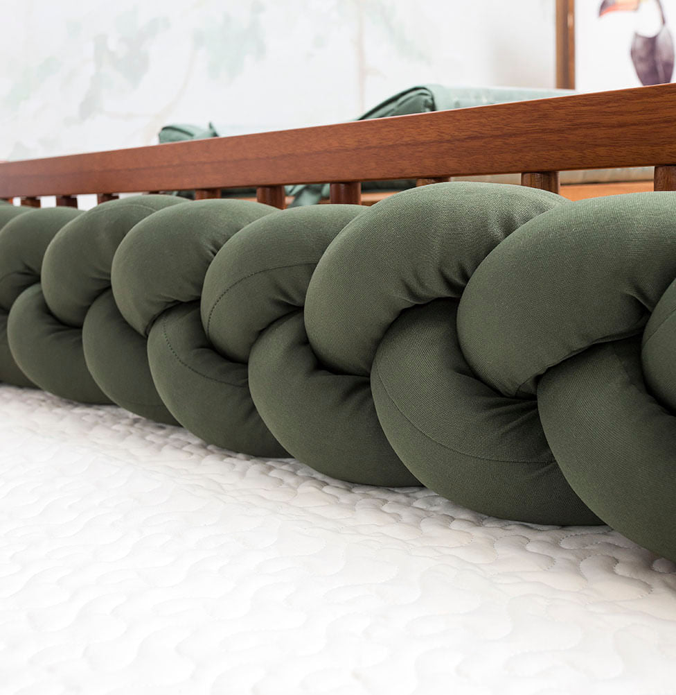 Trança 4m para Berço e Cama - Verde Militar