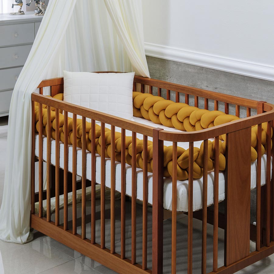 Trança 4m para Berço e Cama Mostarda