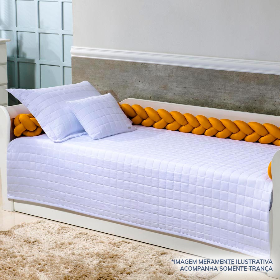 Trança 4m para Berço e Cama Mostarda