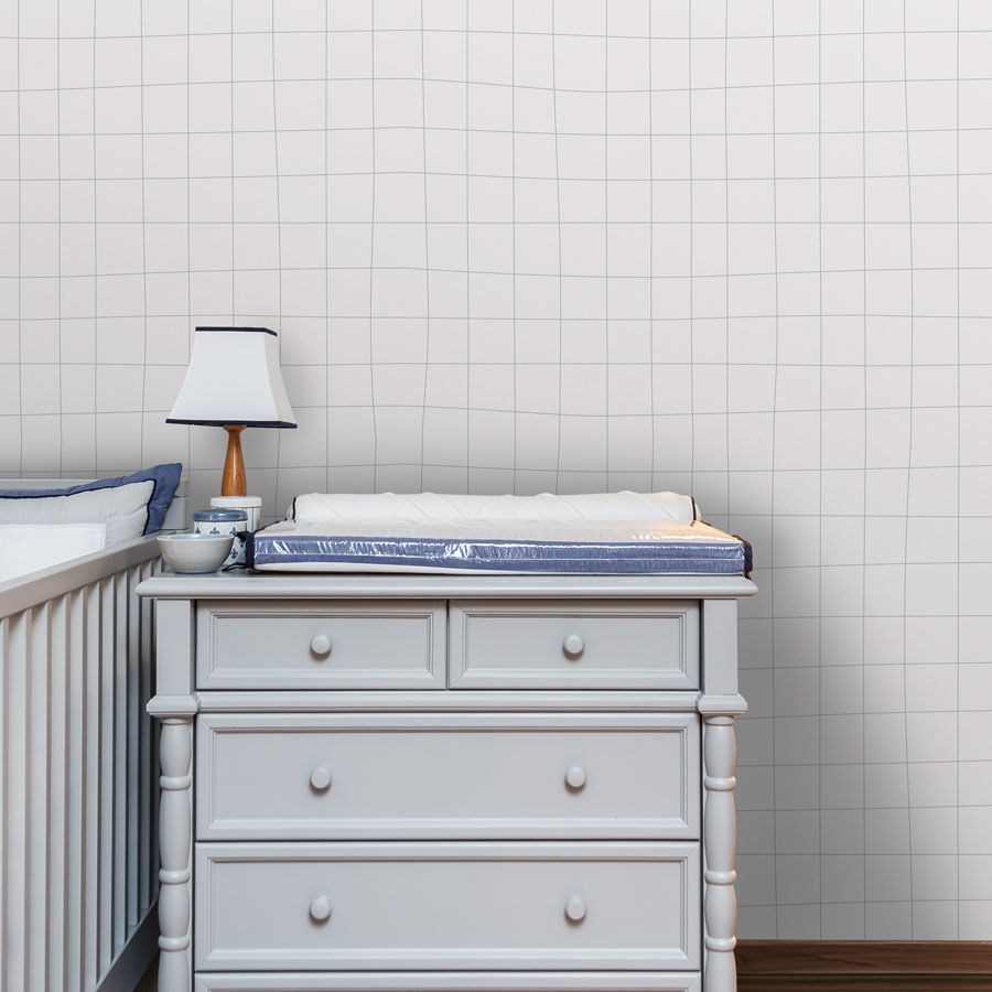Papel de Parede Infantil Gride Azul