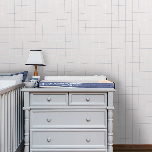 Papel de Parede Infantil Gride Azul