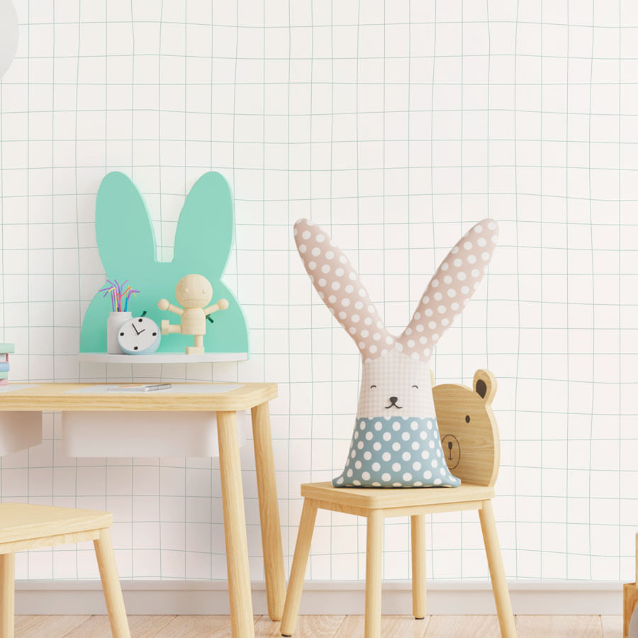 Papel de Parede Infantil Gride Malva